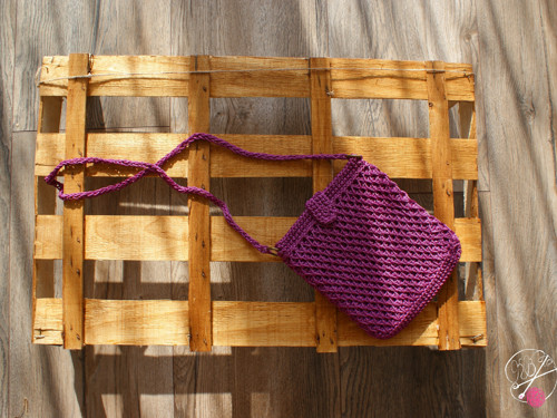 Crossbody kabelka fialovo růžová