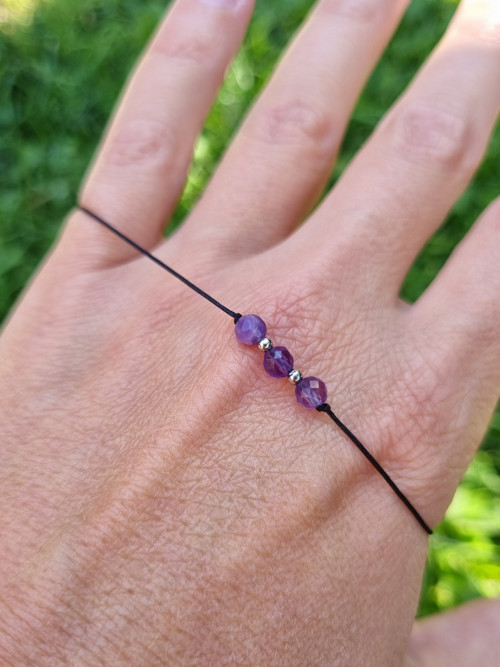 Náramek AMETYST posuvný 4mm