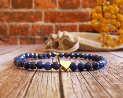 Náramek z broušeného Lapise lazuli