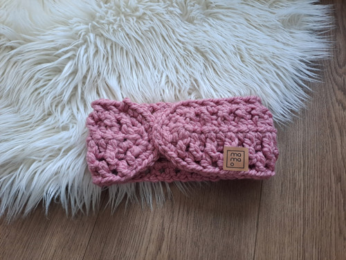 Háčkovaná čelenka pro dospělé WARM