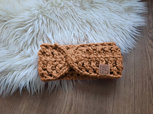 Háčkovaná čelenka pro dospělé WARM