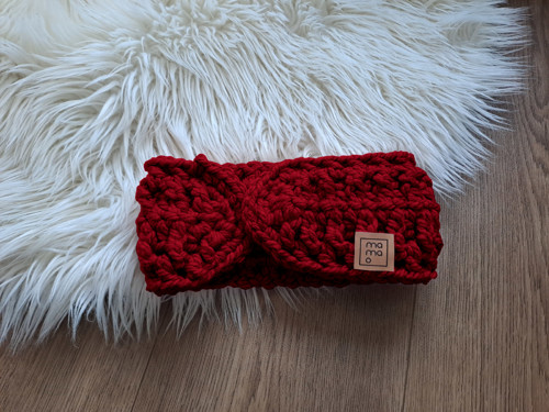 Háčkovaná čelenka pro dospělé WARM