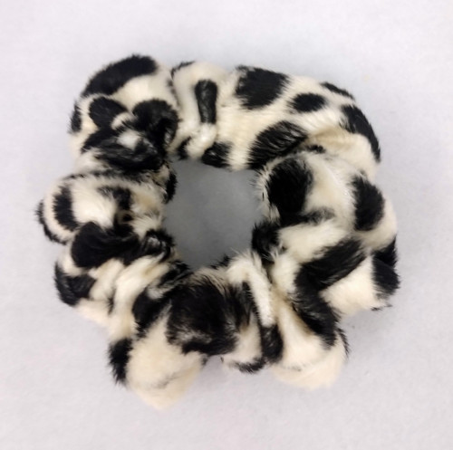 Kožešinková gumička do vlasů–zvířecí vzor (gepard)