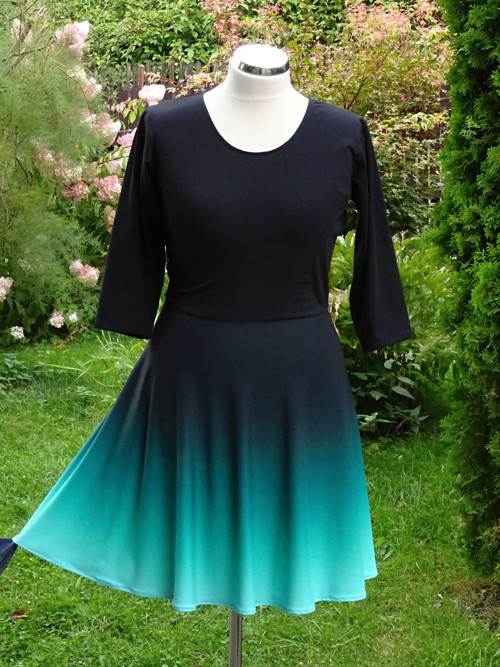 Šaty-ombré do zelena