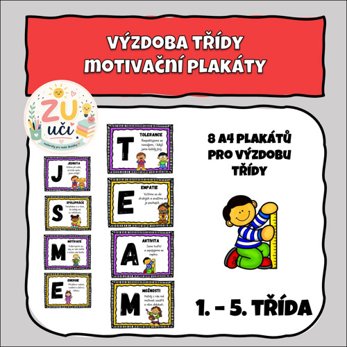 Motivační plakát - Jsme team