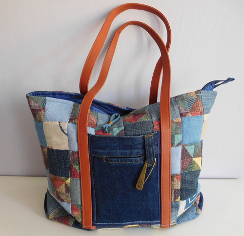 Džínový patchwork - taška — foto 1