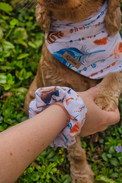 Scrunchie gumička - Křídla radosti — foto 1
