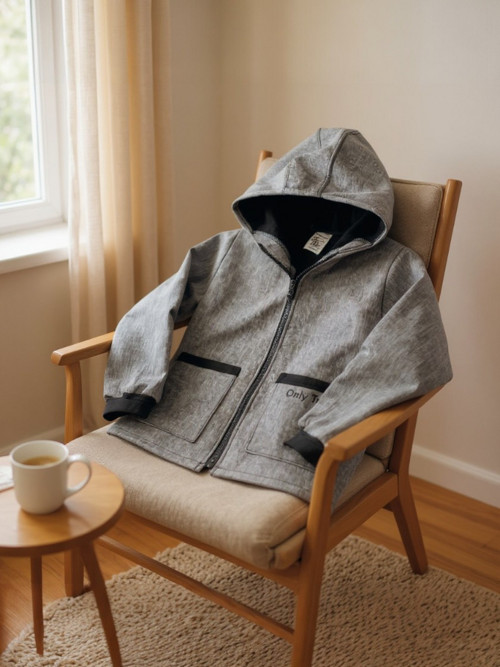 Dětská zimní softshellová bunda šedá