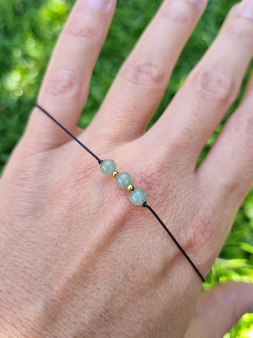 Náramek AVANTURÍN posuvný 4mm GOLD
