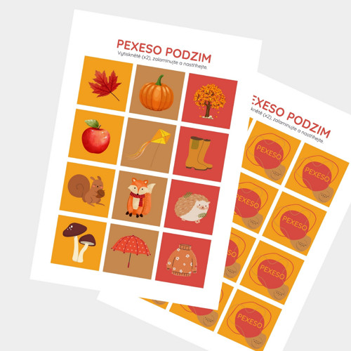 Pexeso Podzim - PDF