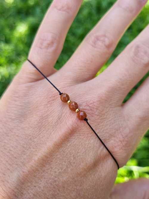 Náramek GOLDSTONE GOLD šňůrkový 4mm GOLD