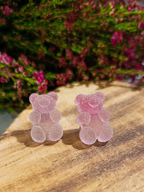 Náušnice medvídci Gummy Bears - růžové