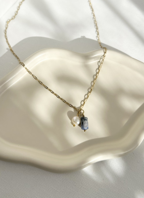 Náhrdelník Perla & Lapis lazuli