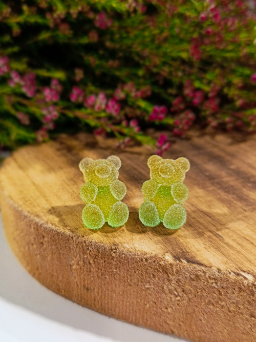 Náušnice medvídci Gummy Bears - zelené