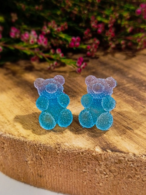 Náušnice medvídci Gummy Bears - modré