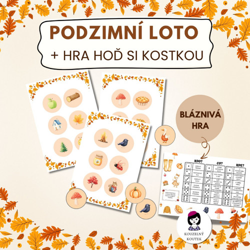 Podzimní loto - podzimní hra, aktivita (PDF)