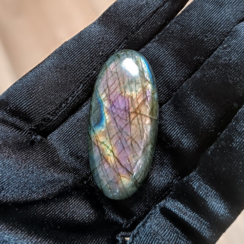 Labradorit, ID 5139, 42x19 mm - výprodej