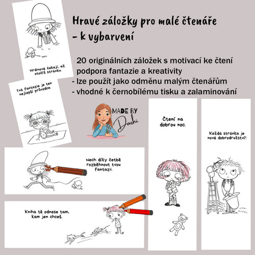 Hravé záložky pro malé čtenáře