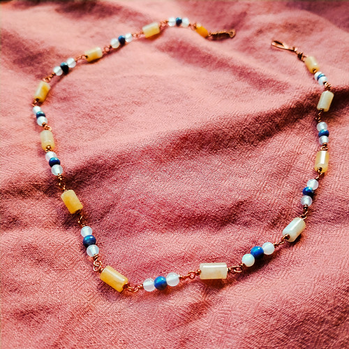 Římský náhrdelník nefrit a lapis lazuli