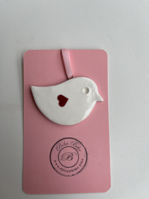 Porcelánová ozdoba/ visačka/ přívěsek/dekorace