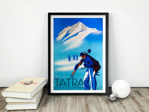 Vintage plakát Tatry Zimní sporty - 1930