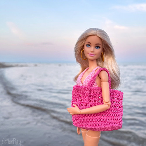 Plážová taška pro Barbie - růžová
