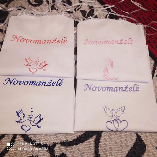 Vyšívaný svatební bryndák pro novomanžele
