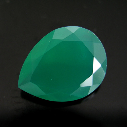 Zelený chalcedon-achát, přírodní barva!, 17,4x13mm