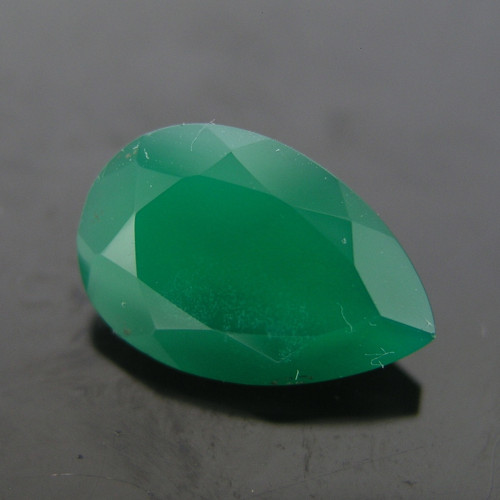 Zelený chalcedon-achát, přírodní barva!, 15,1x10mm