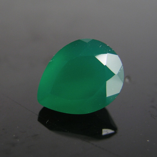 Zelený chalcedon-achát, přírodní barva!, 10x8 mm