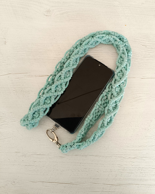 Popruh na mobil - mátová malange