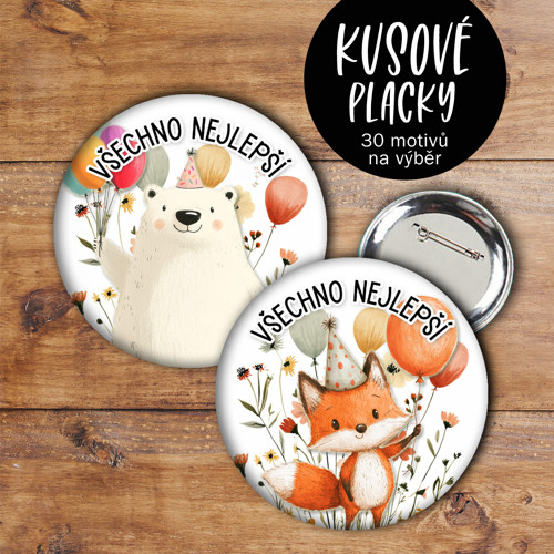 Placka VŠECHNO NEJLEPŠÍ 1ks/5,6cm