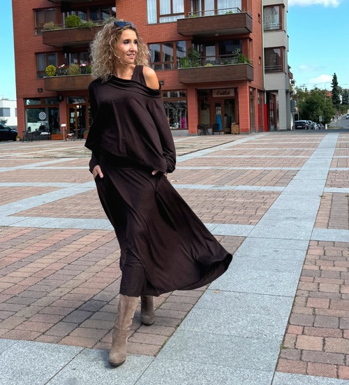 Šatový komplet hnědá melange — foto 1
