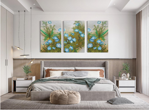 Nemophila Blue Trio Artprint