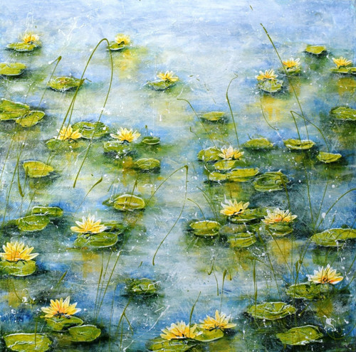 Na hladině.......60x60cm