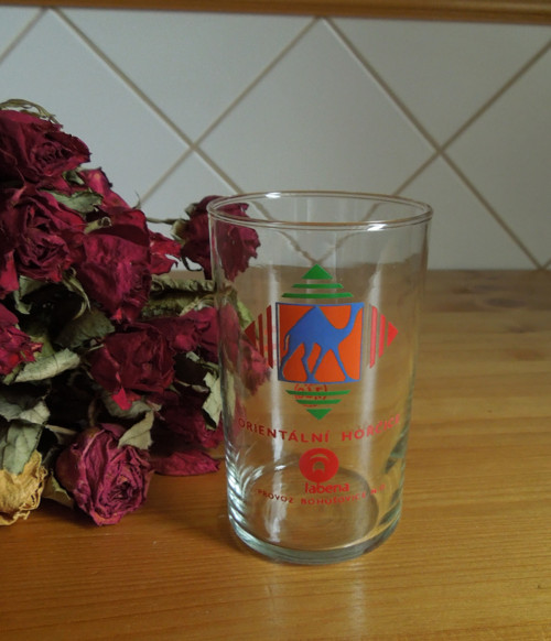Retro pěkná sklenička od hořčice