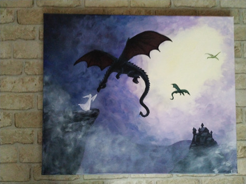 Královna draků 50x60 - akrylový obraz