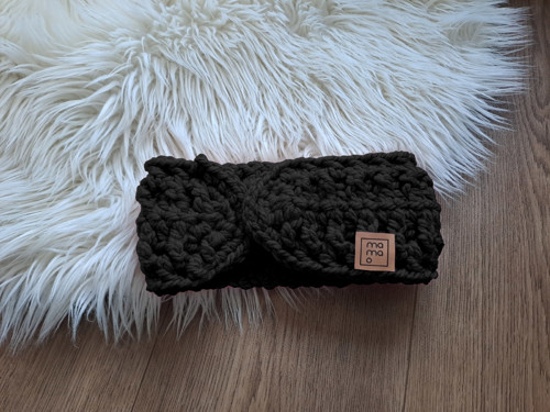 Háčkovaná čelenka pro dospělé WARM