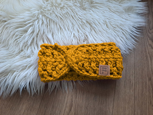Háčkovaná čelenka pro dospělé WARM