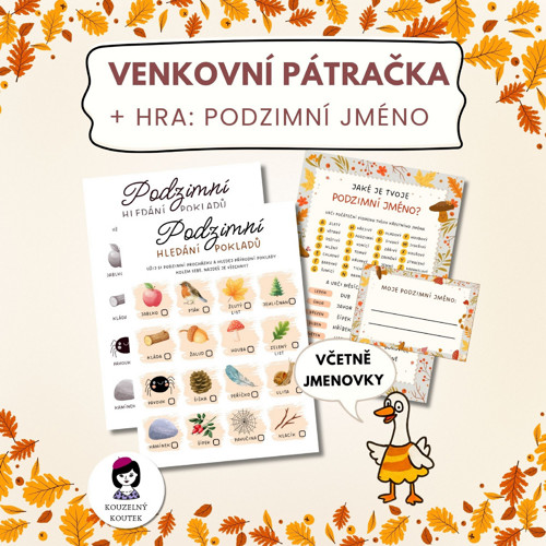 Podzimní pátračka - hledačka - venkovní hra