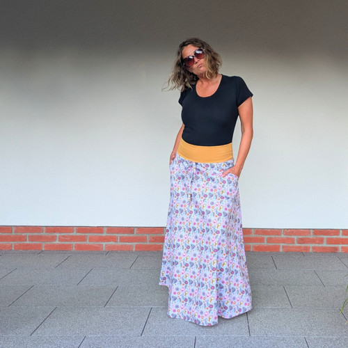 Sukně maxi paisley color