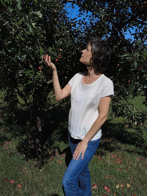 Ivory....lněná halenka — foto 1