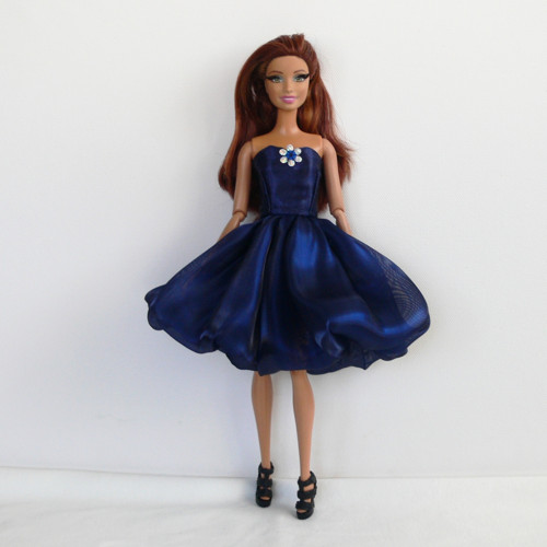 Barbie - krátké společenské šaty tm. modré