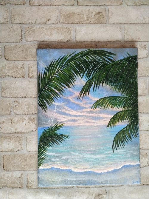 Bouře v ráji 30x40 - akrylový obraz