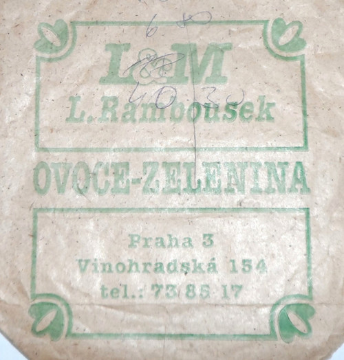 Papírový obalový SÁČEK • L&M L. Rambousek, Praha