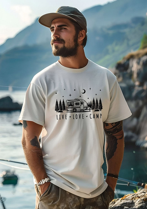 Pánské tričko "Live Love Camp" — foto 1
