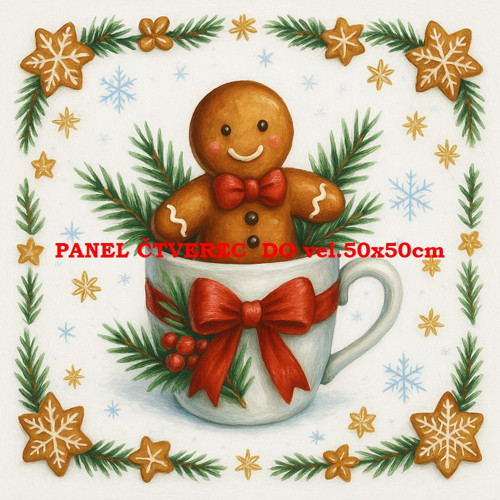 Bavlněný panel 10x10 cm