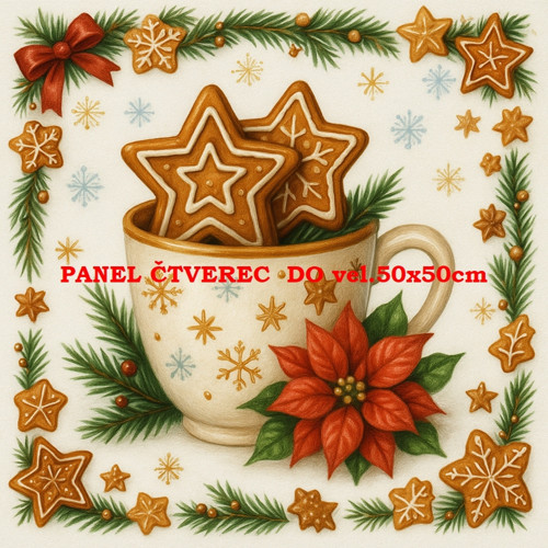 Bavlněný panel 10x10 cm