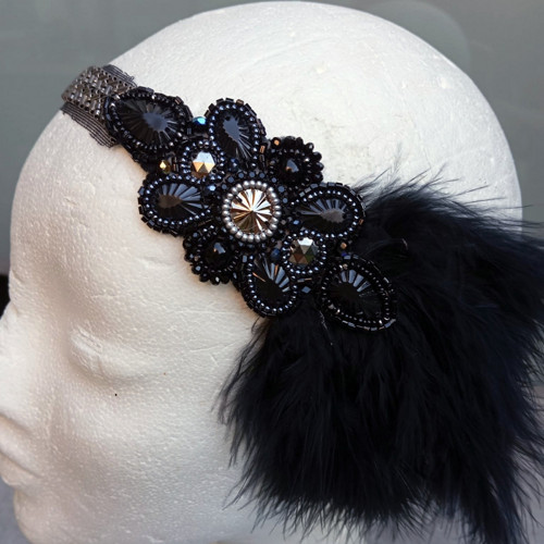 Great Gatsby Silver and Black... čelenka