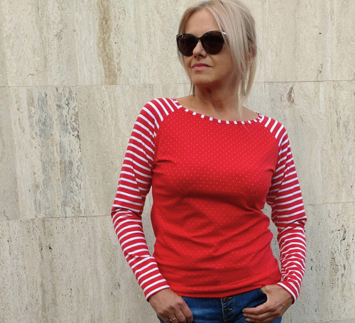 Tričko raglánové puntík — foto 1